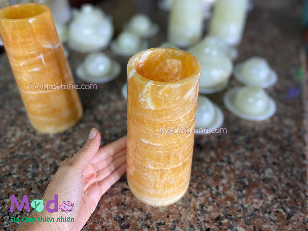 Ống đựng Nhang Hương đá Ngọc Hoàng Long