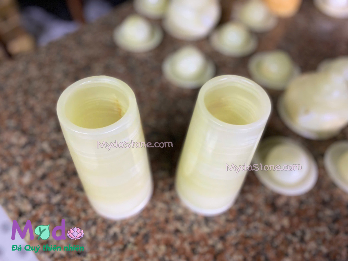 Ống đựng Nhang Hương đá Ngọc Xanh Pakistan