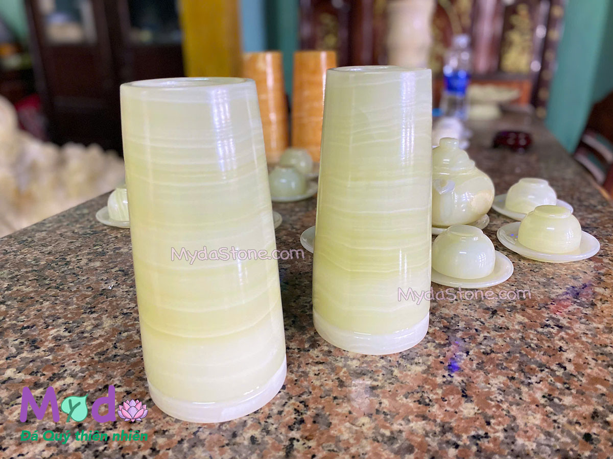 Ống đựng Nhang Hương đá Ngọc Xanh Pakistan