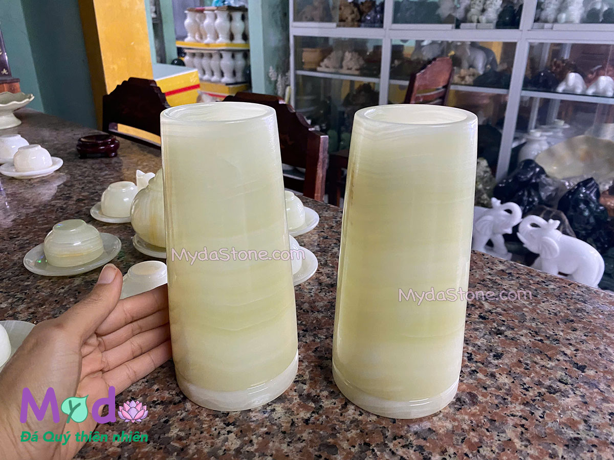 Ống đựng Nhang Hương đá Ngọc Xanh Pakistan