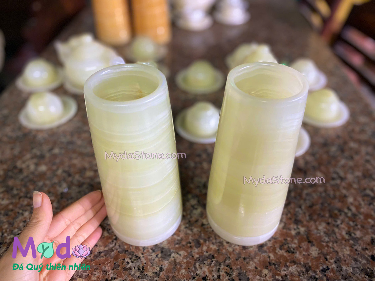 Ống đựng Nhang Hương đá Ngọc Xanh Pakistan