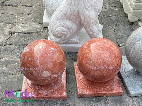 Quả Cầu Đá để trụ cổng đá Đỏ Thanh Hoá
