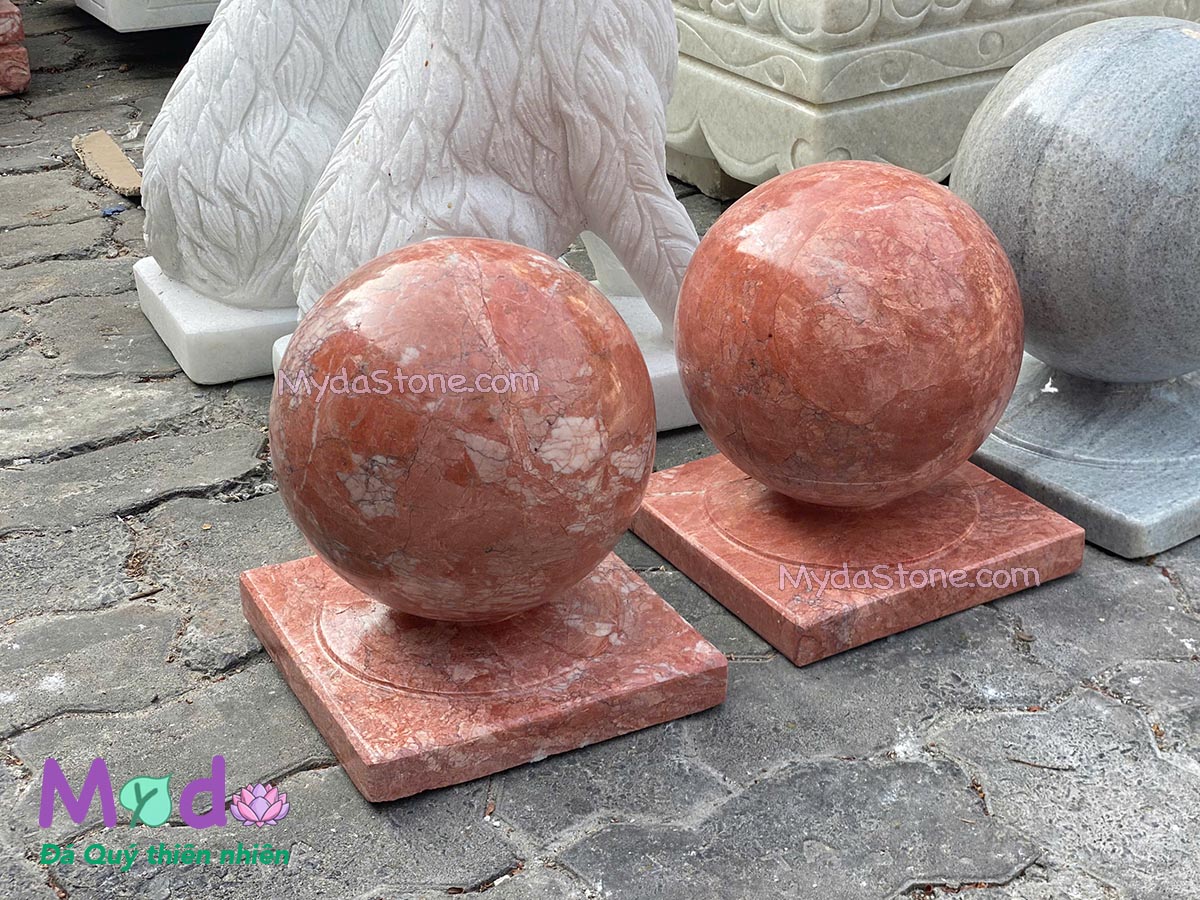 Quả Cầu Đá để trụ cổng đá Đỏ Thanh Hoá