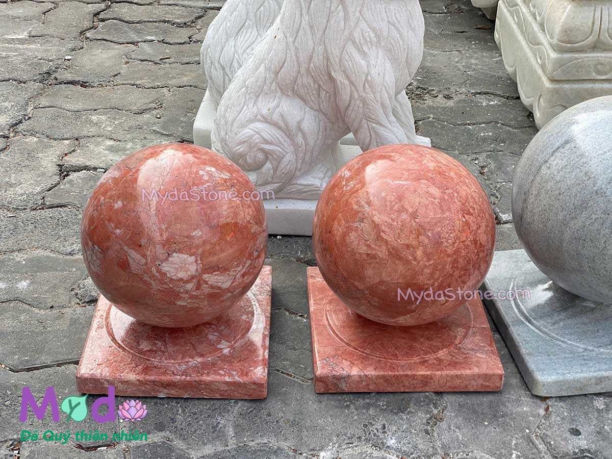Quả Cầu Đá để trụ cổng đá Đỏ Thanh Hoá
