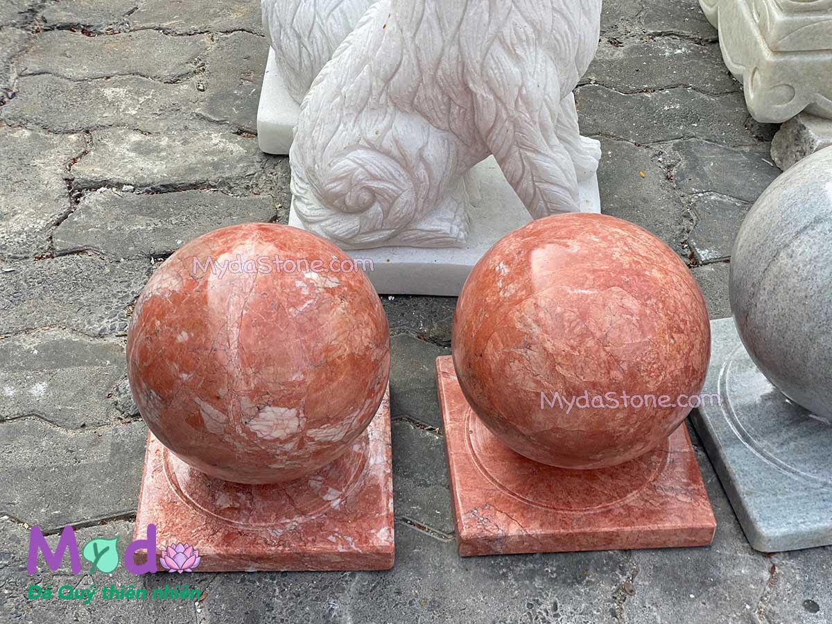Quả Cầu Đá để trụ cổng đá Đỏ Thanh Hoá