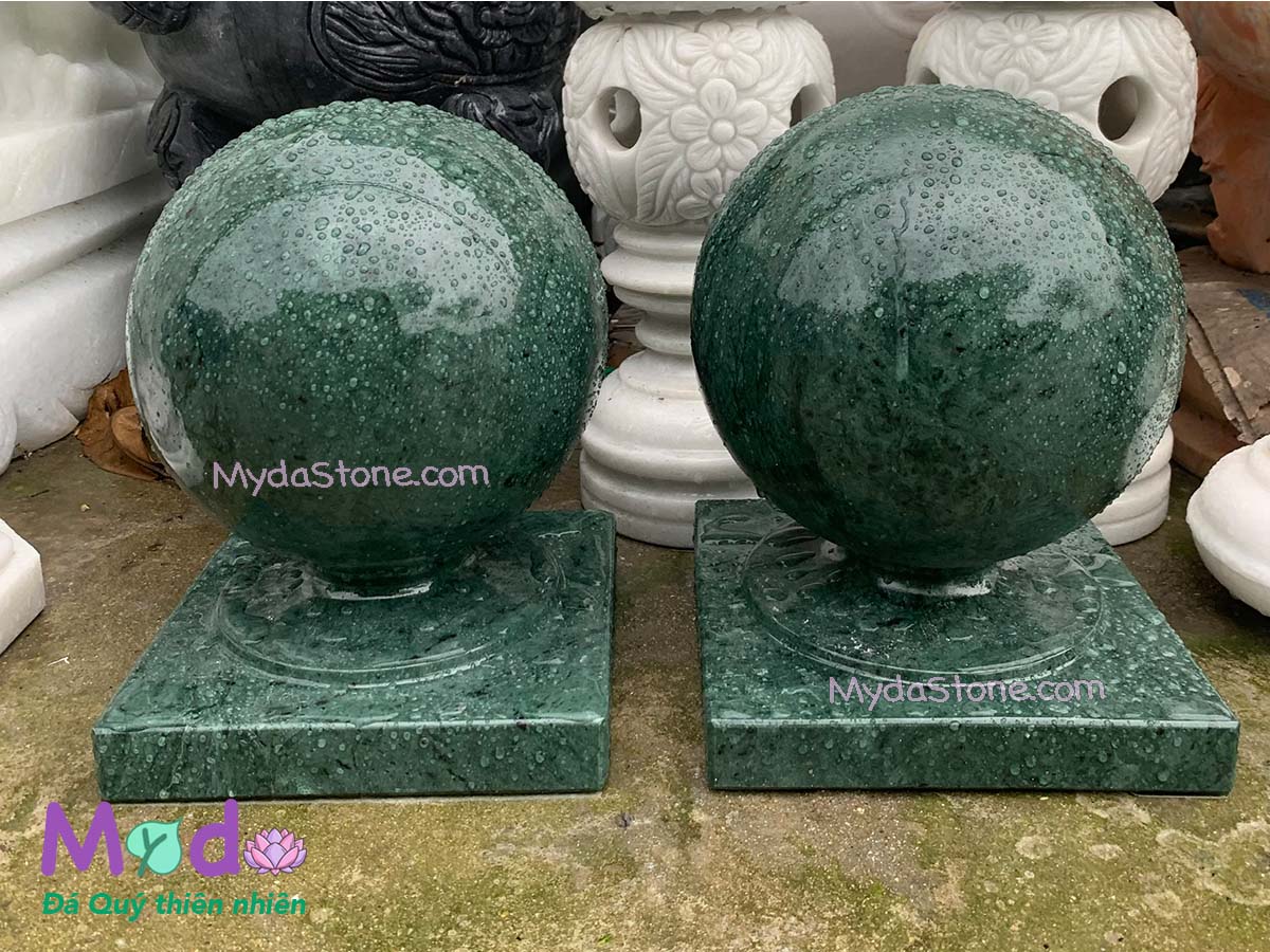 Quả Cầu Đá để trụ cổng đá Xanh Ấn Độ
