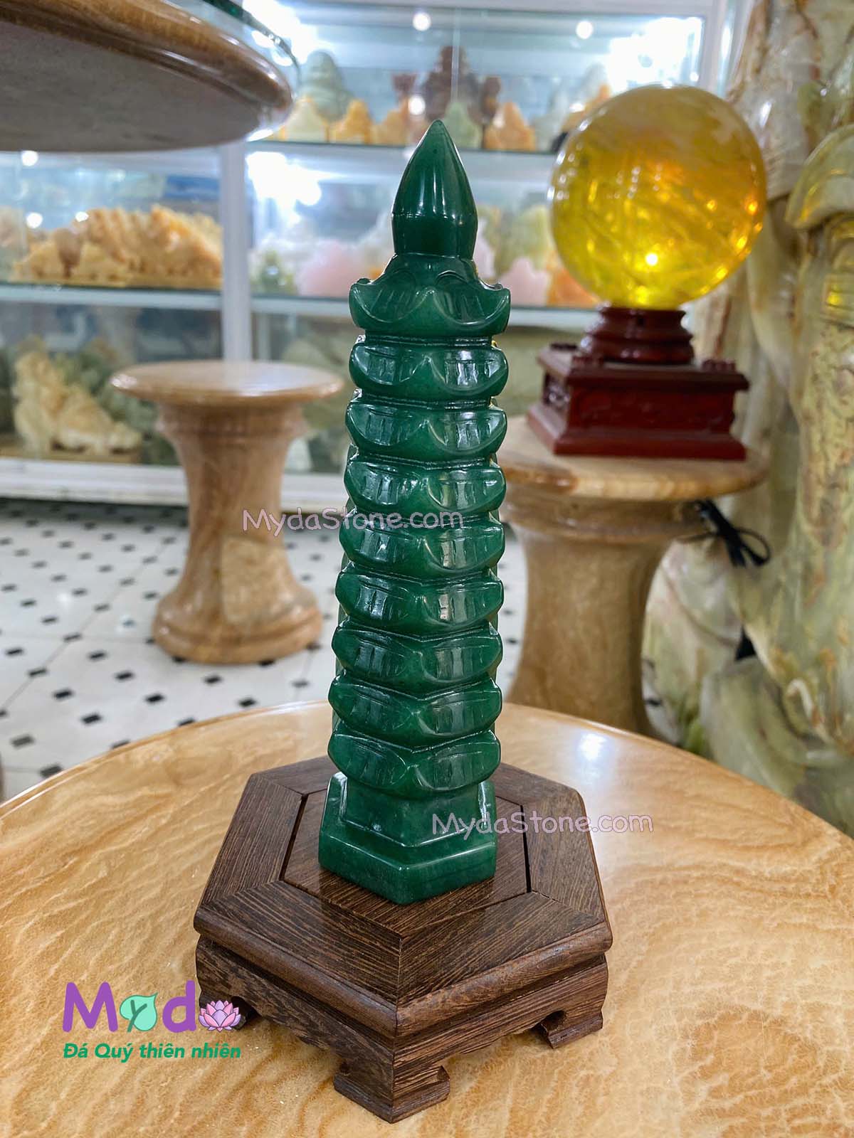 Tháp Văn Xương đá Thạch Anh Xanh