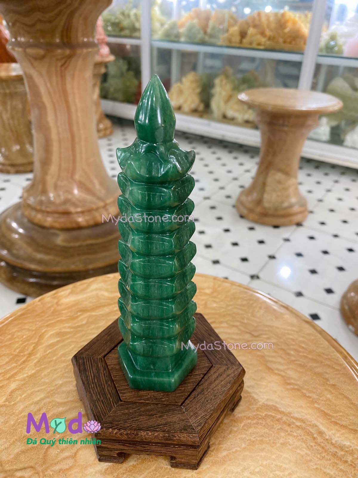 Tháp Văn Xương đá Thạch Anh Xanh