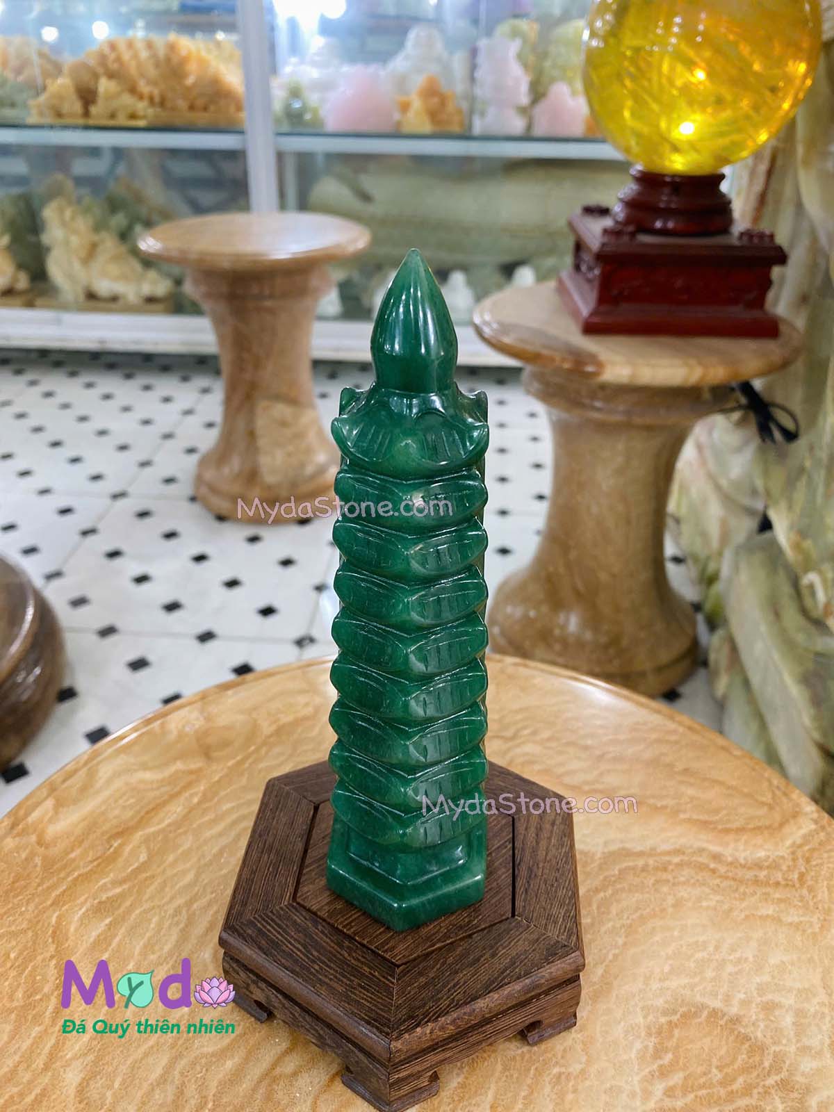 Tháp Văn Xương đá Thạch Anh Xanh