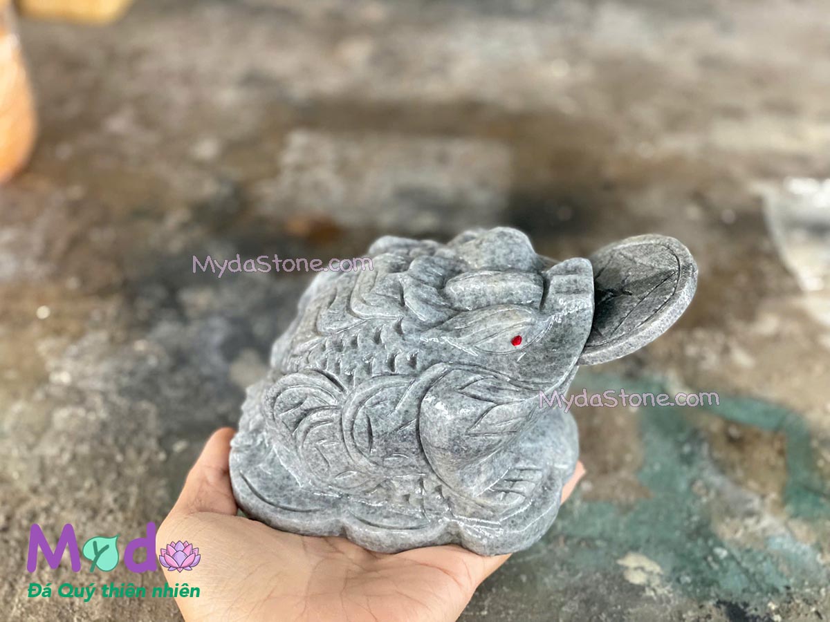 Cóc Thiềm Thừ đá Cẩm Thạch Xám