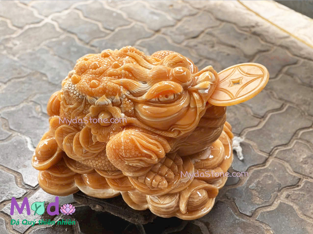 Tượng Cóc Thiềm Thừ đá Ngọc Hoàng Long