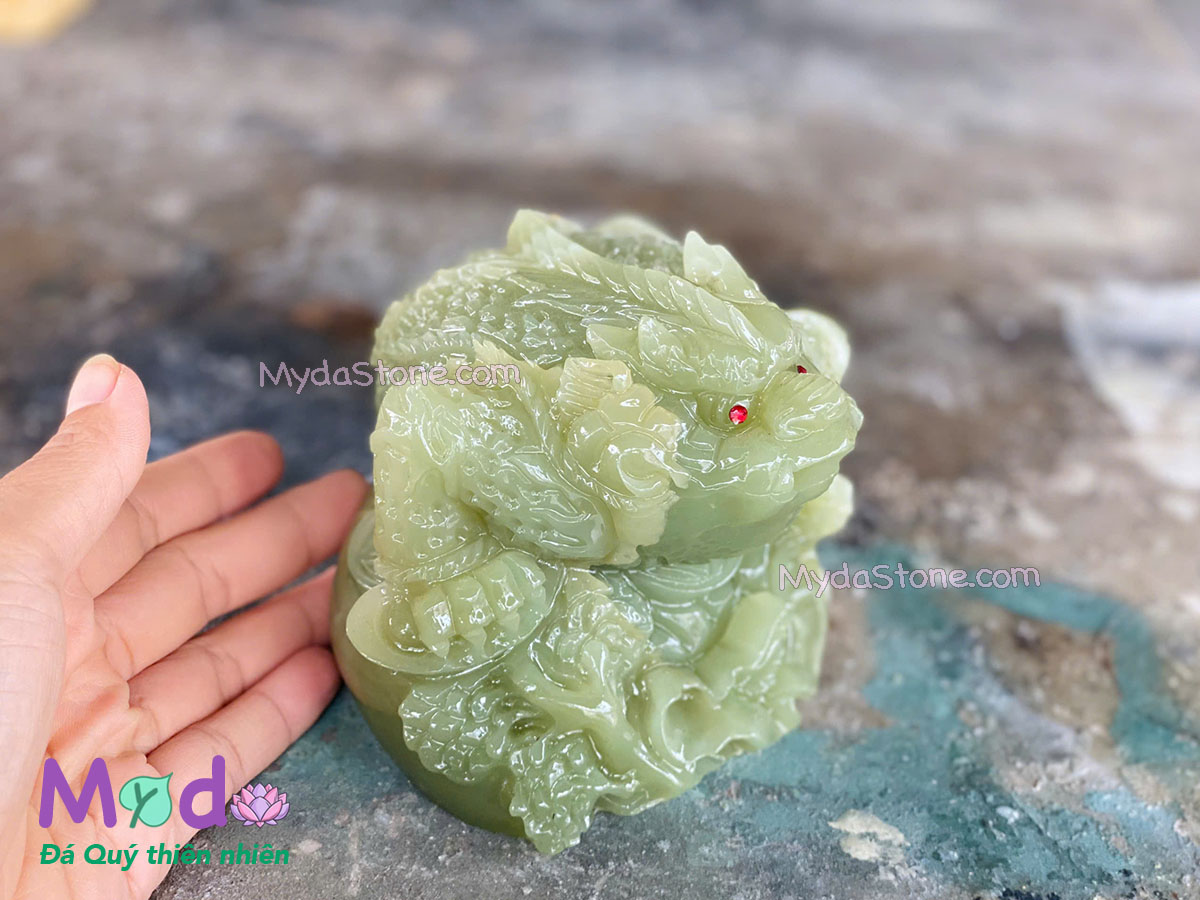 Cóc Thiềm Thừ hoá rồng Đá Ngọc Xanh Pakistan