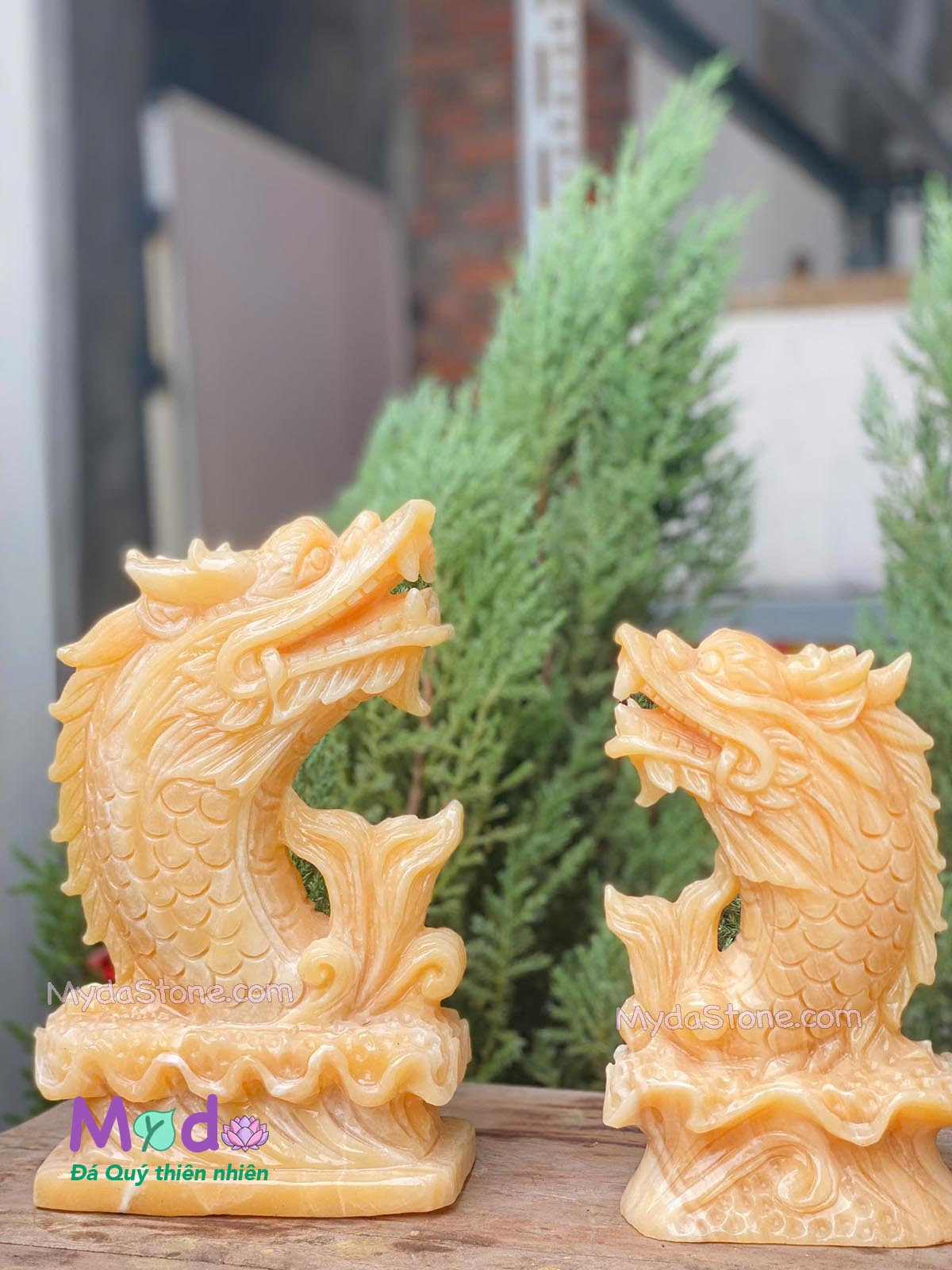 Tượng Cá Chép hoá rồng đá Ngọc Hoàng Long
