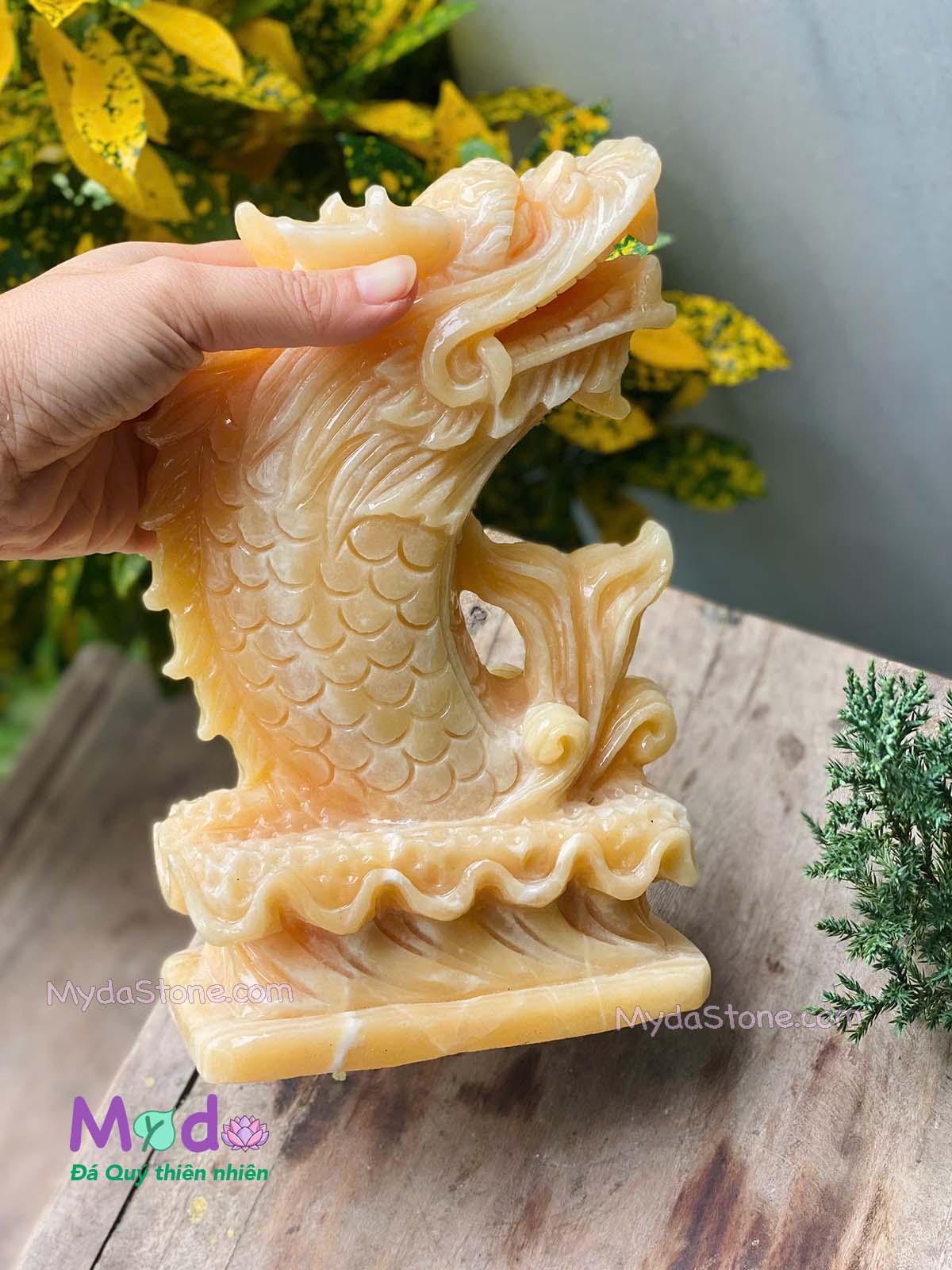 Tượng Cá Chép hoá rồng đá Ngọc Hoàng Long