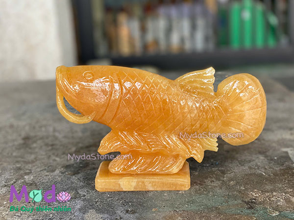Tượng Cá Chép Kim Long đá Ngọc Hoàng Long