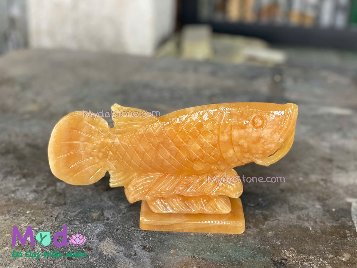 Tượng Cá Chép Kim Long đá Ngọc Hoàng Long