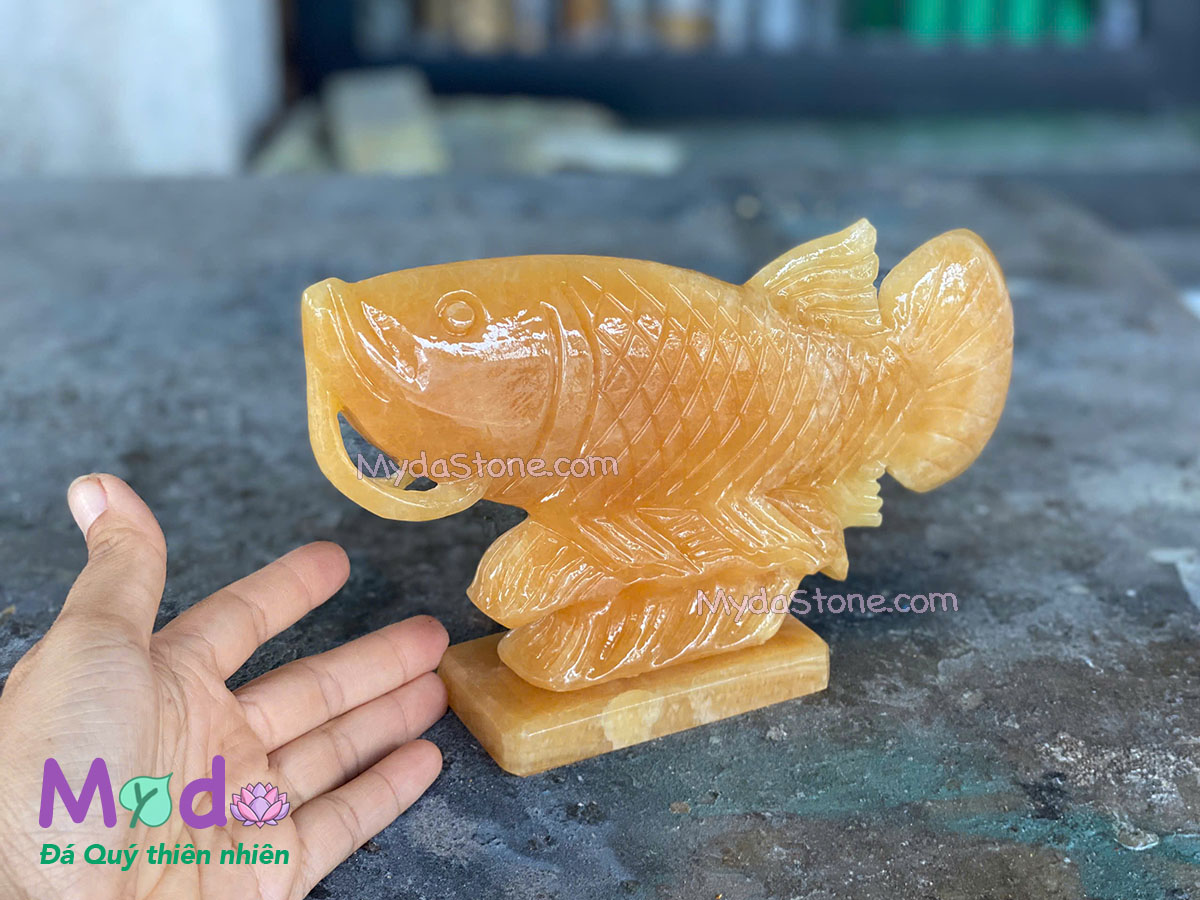 Tượng Cá Chép Kim Long đá Ngọc Hoàng Long