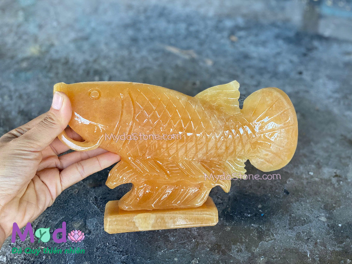 Tượng Cá Chép Kim Long đá Ngọc Hoàng Long