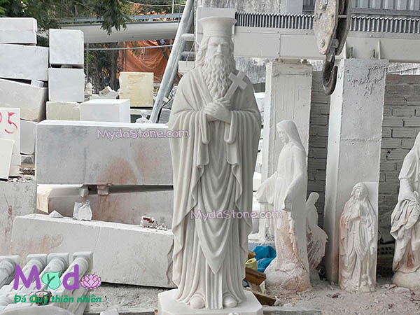 Tượng Cha Đắc Lộ đá Cẩm Thạch Trắng