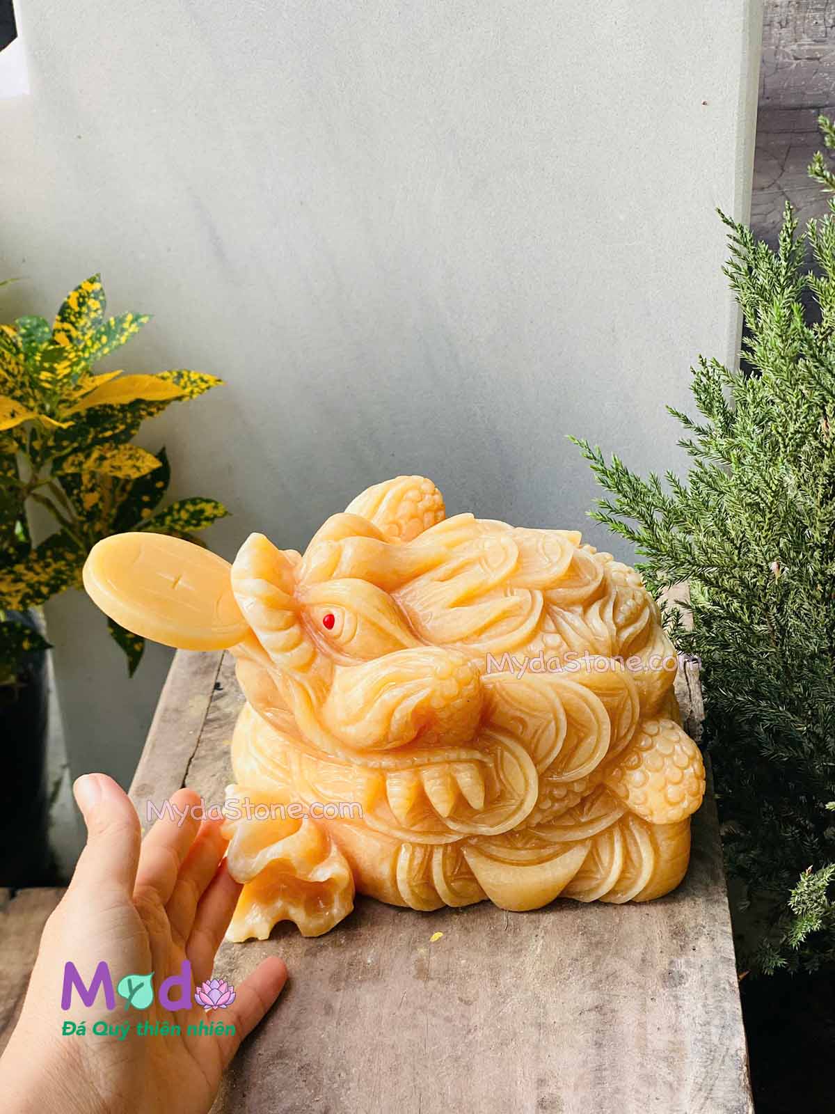 Tượng Cóc Thiềm Thừ đá Ngọc Hoàng Long