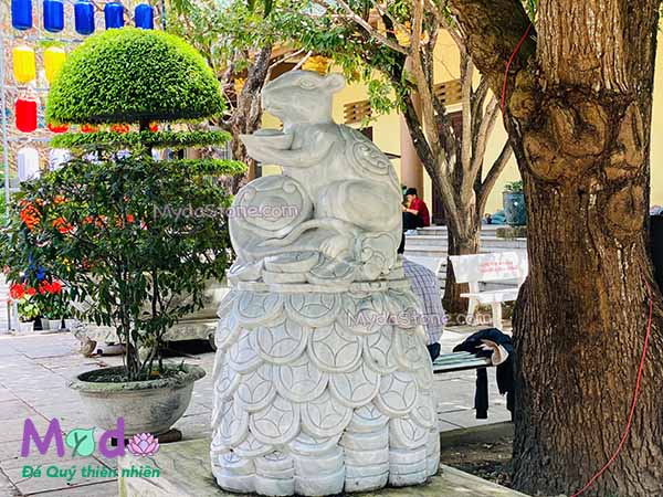 Tượng Con Chuột phong thuỷ đá Cẩm Thạch Xám