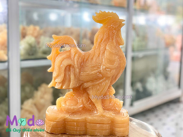 Tượng Con Gà Phong Thuỷ đá Ngọc Hoàng Long