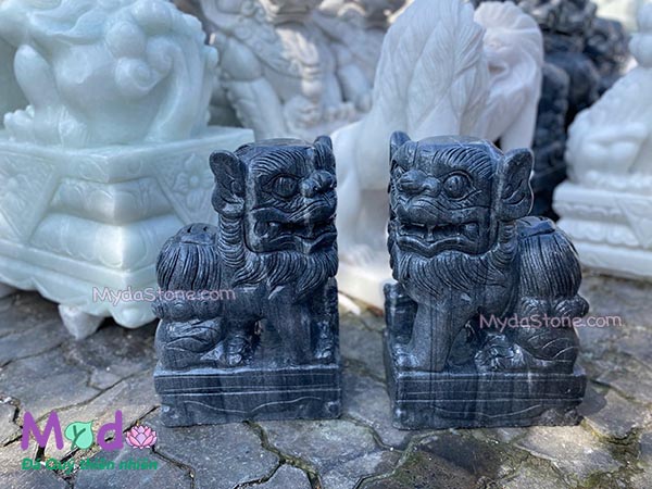 Tượng Con Nghê đá Cẩm Thạch Đen