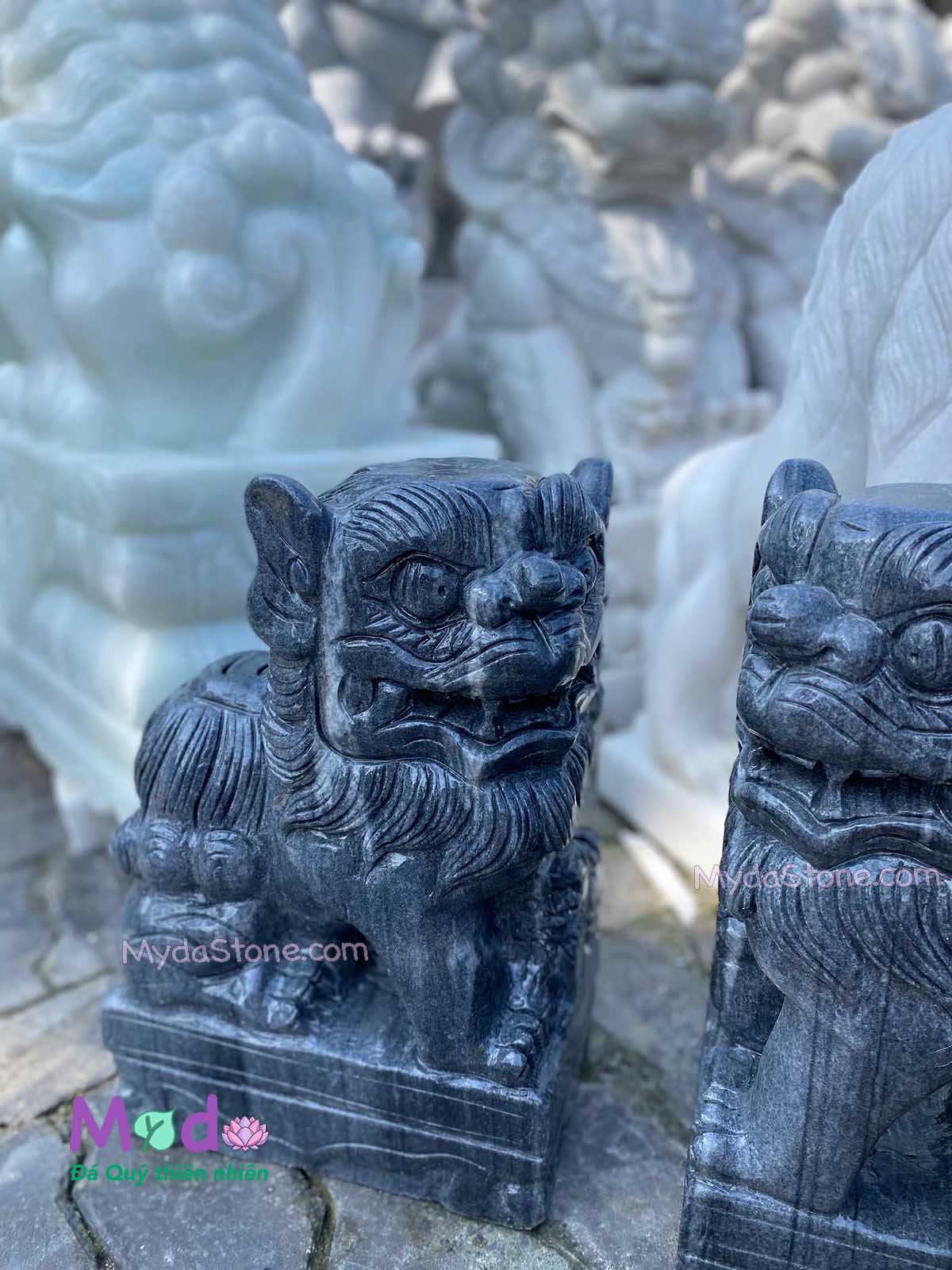 Tượng Con Nghê đá Cẩm Thạch Đen