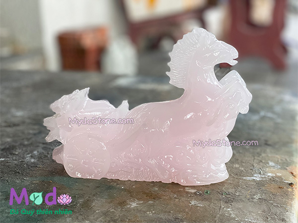 Tượng Ngựa Phong Thuỷ đá Ngọc Hồng