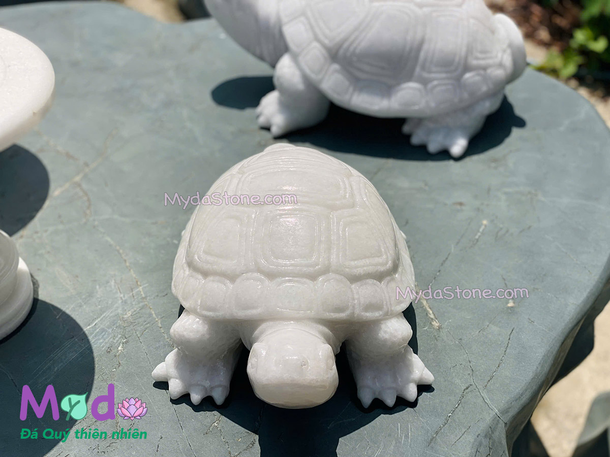 Tượng Con Rùa đá Cẩm Thạch Trắng
