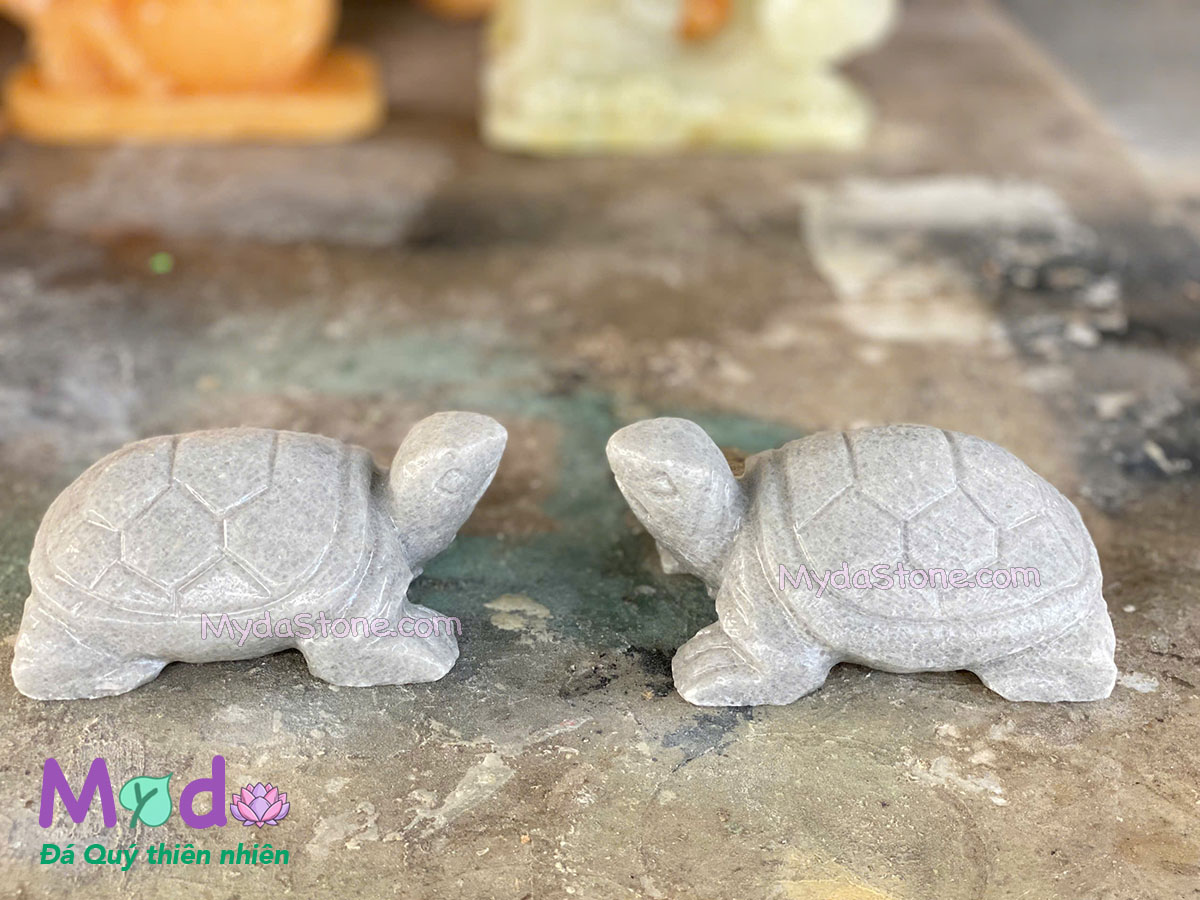 Tượng Con Rùa phong thuỷ đá Cẩm Thạch Xám