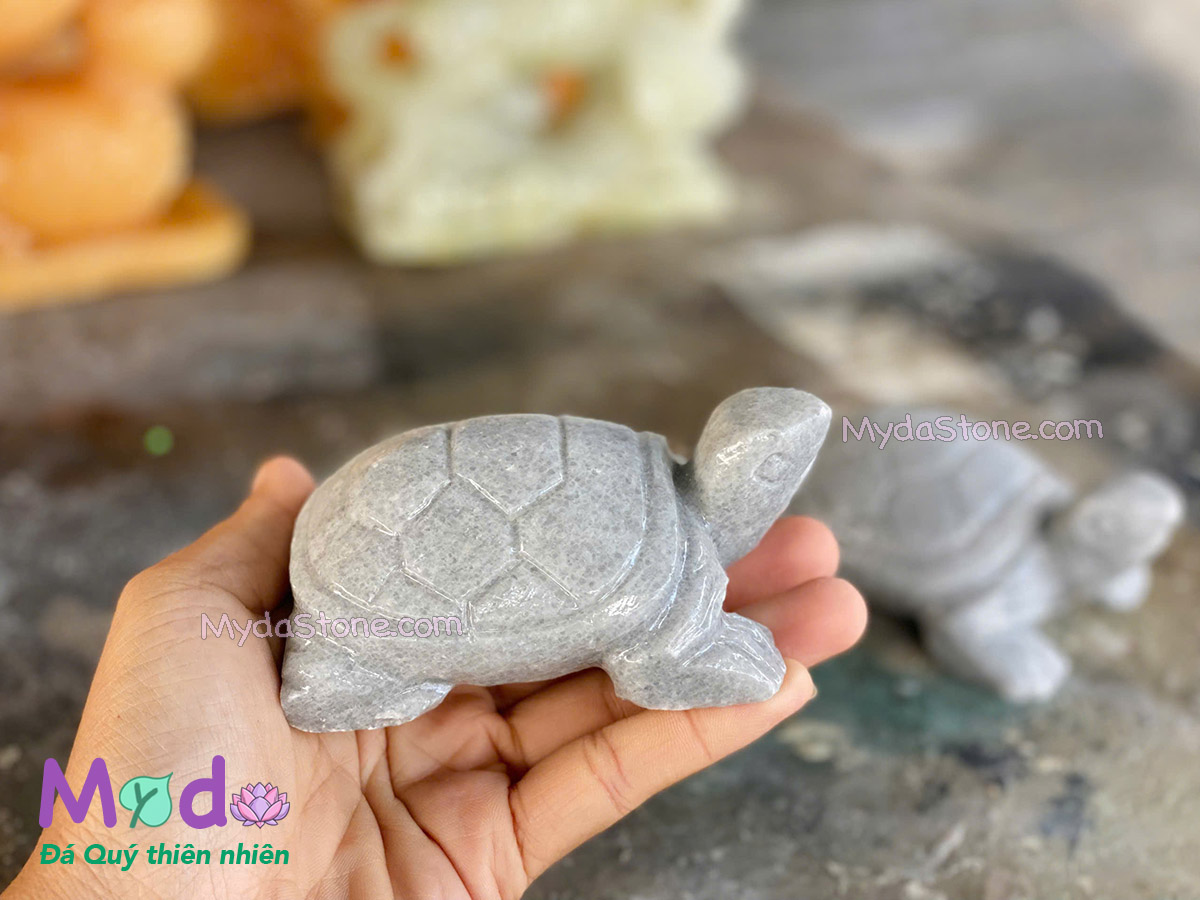 Tượng Con Rùa phong thuỷ đá Cẩm Thạch Xám