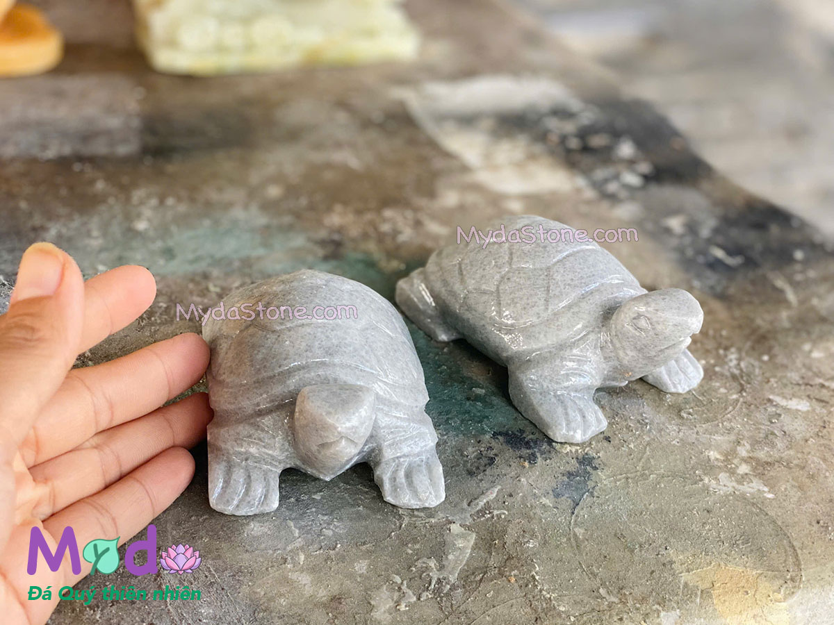 Tượng Con Rùa phong thuỷ đá Cẩm Thạch Xám