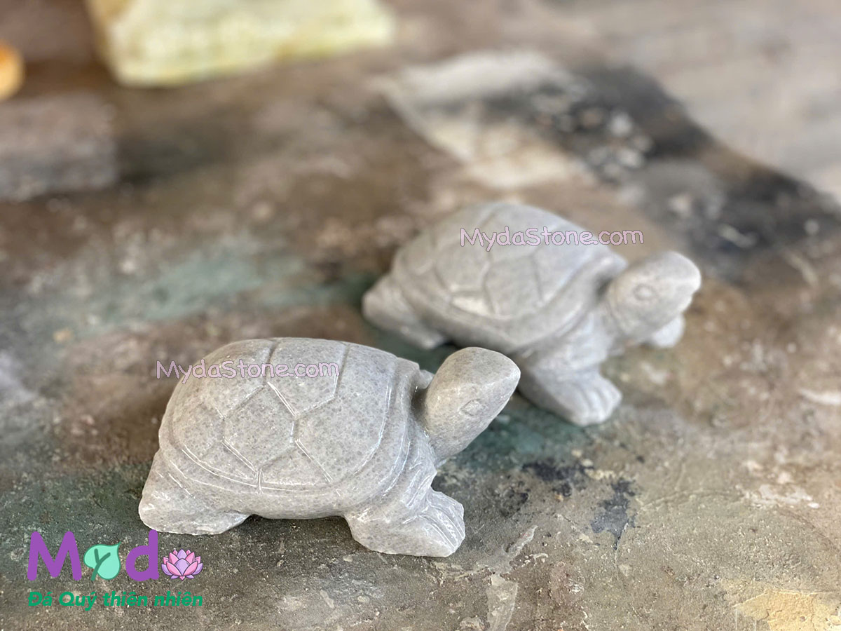 Tượng Con Rùa phong thuỷ đá Cẩm Thạch Xám