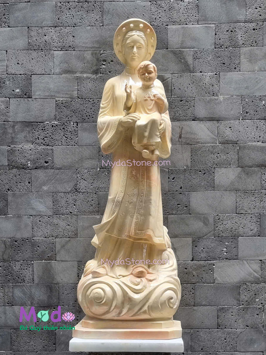 Tượng Đức Mẹ La Vang đá Cà Rốt Vàng