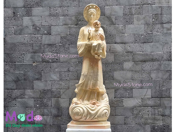 Tượng Đức Mẹ La Vang đá Cà Rốt Vàng