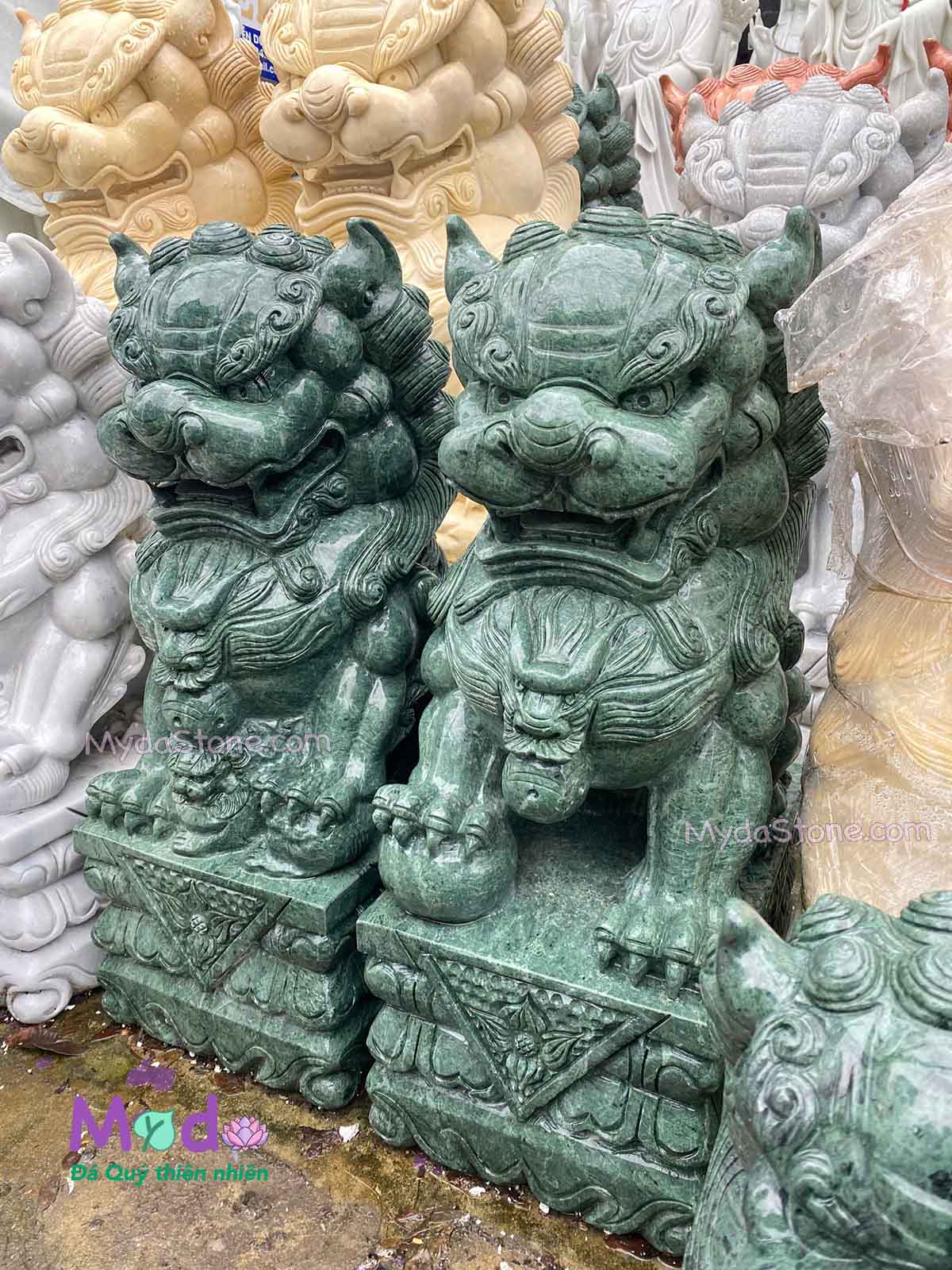 Tượng Kỳ Lân đá Xanh Ấn Độ