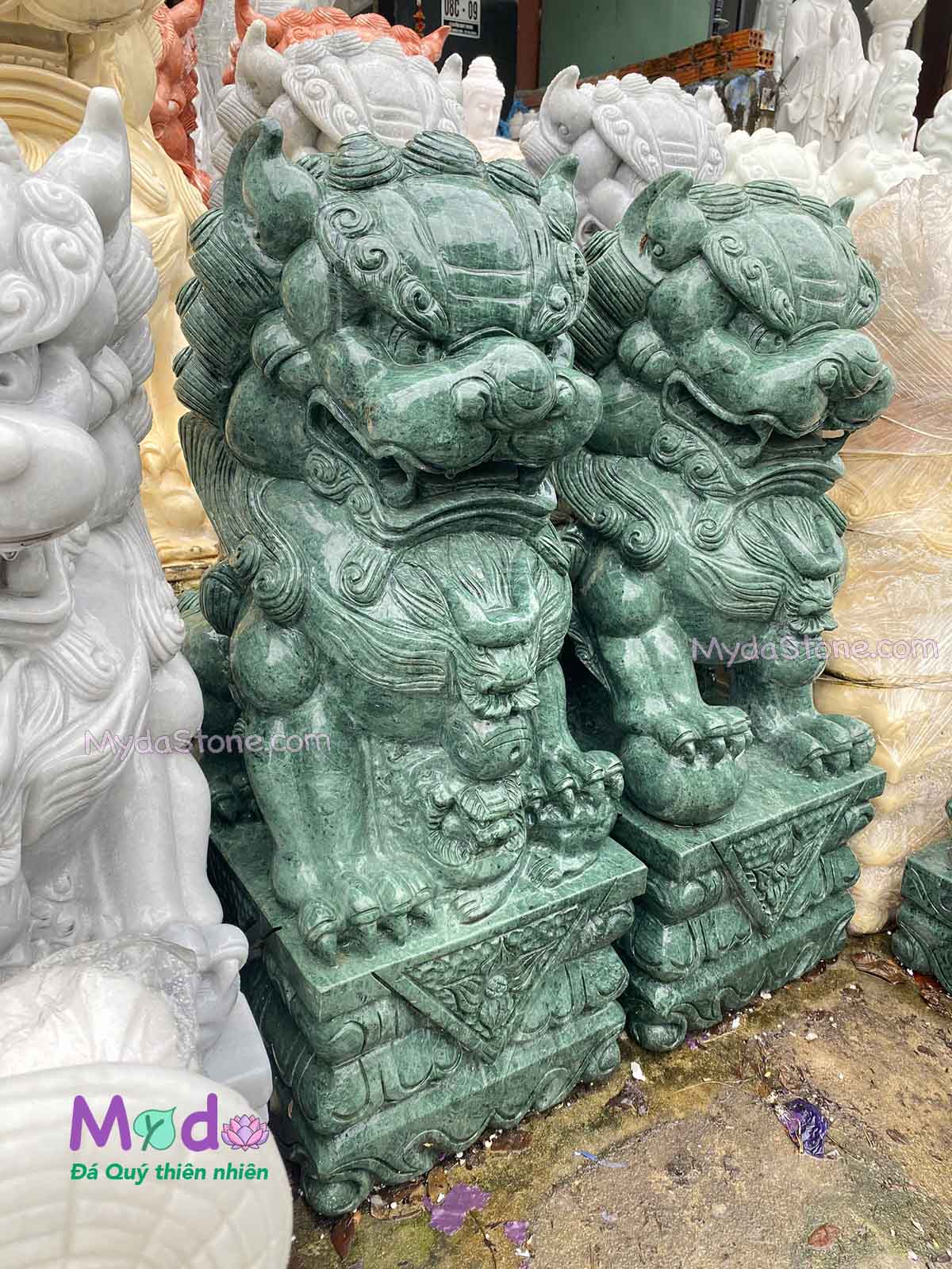 Tượng Kỳ Lân đá Xanh Ấn Độ