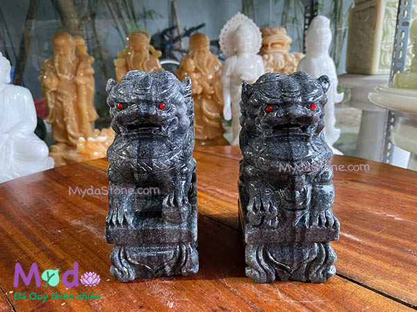 Tượng Kỳ Lân đá Cẩm Thạch Đen