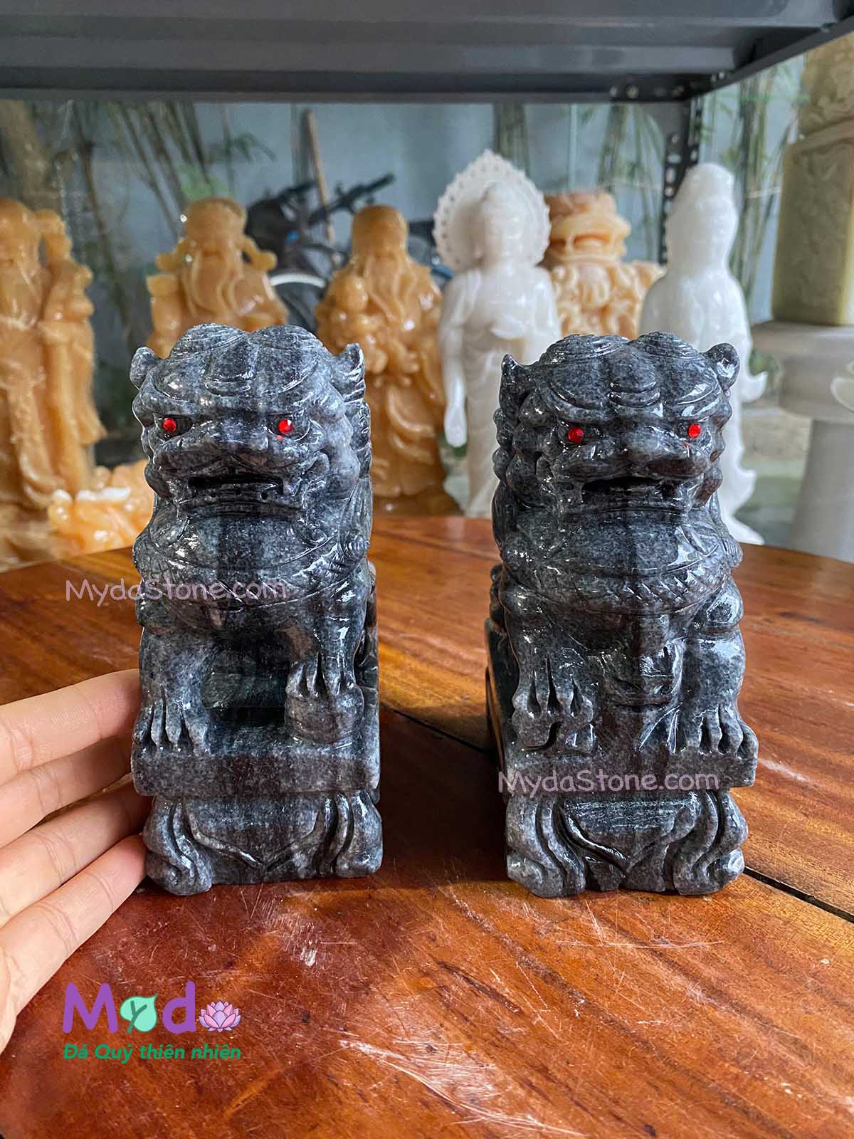 Tượng Kỳ Lân đá Cẩm Thạch Đen