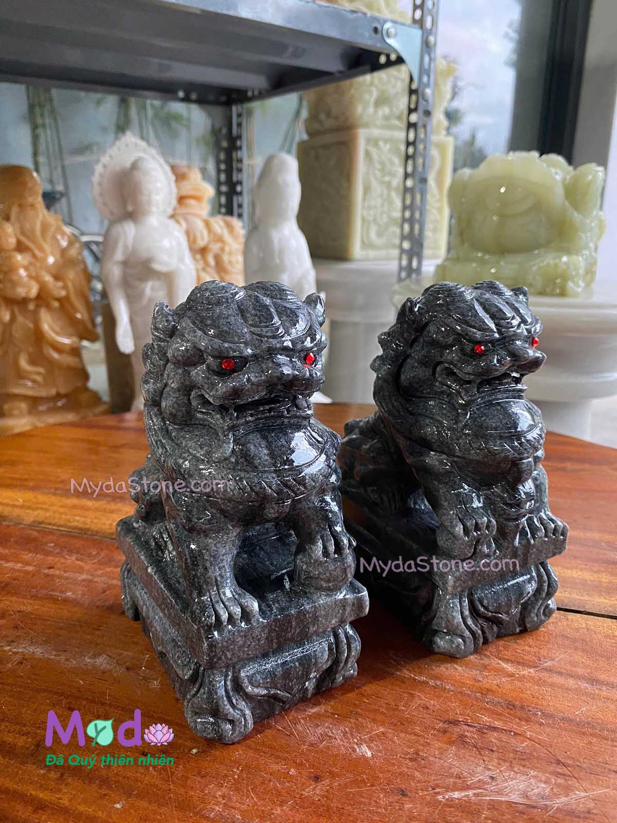 Tượng Kỳ Lân đá Cẩm Thạch Đen
