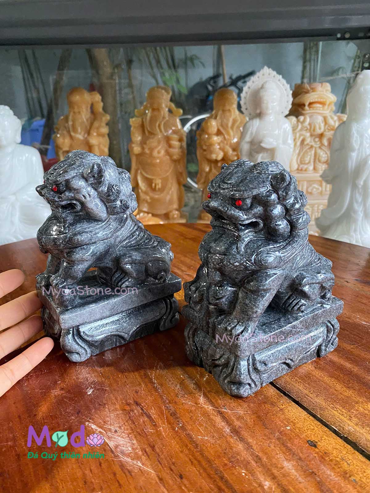 Tượng Kỳ Lân đá Cẩm Thạch Đen