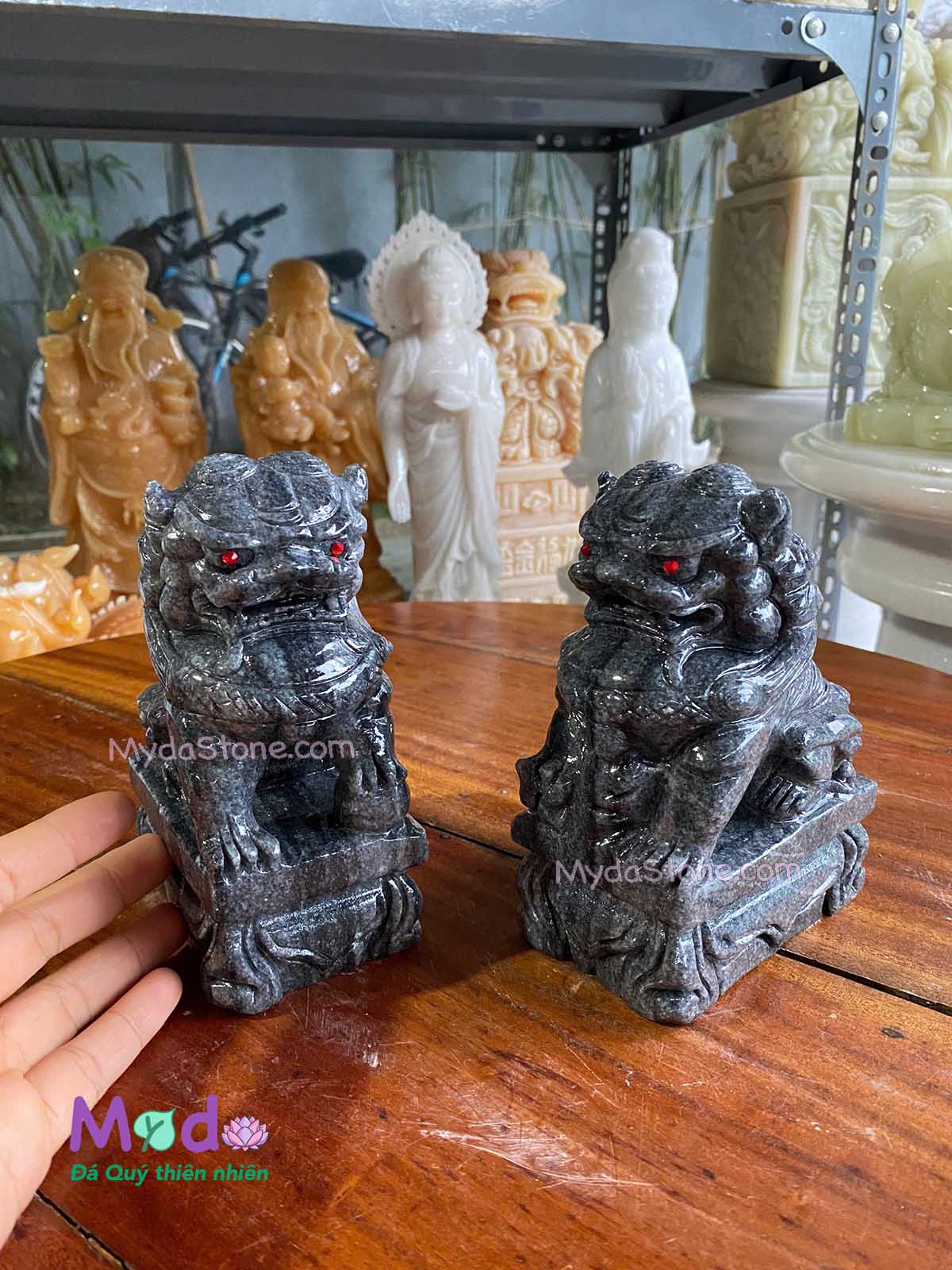 Tượng Kỳ Lân đá Cẩm Thạch Đen