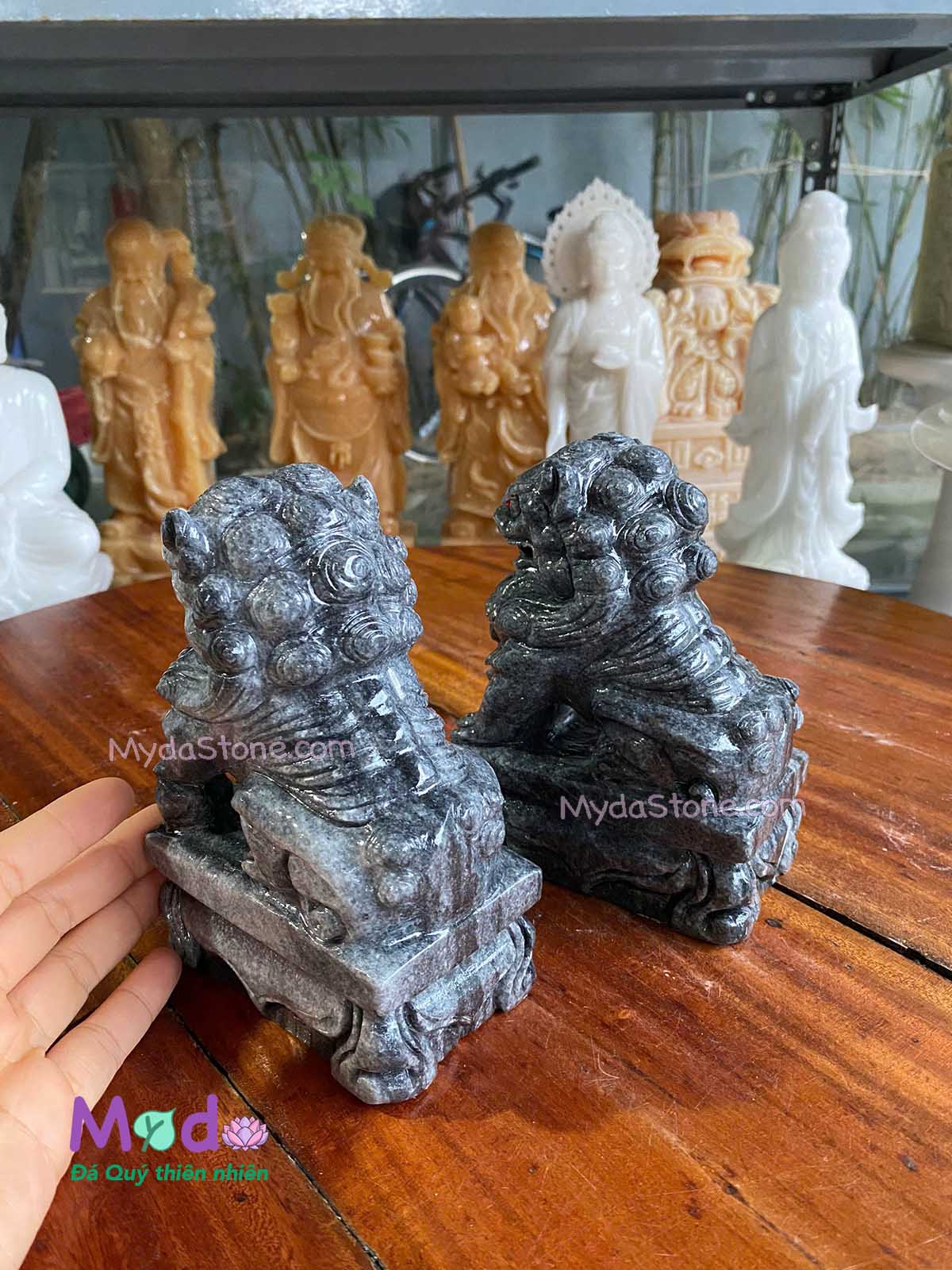 Tượng Kỳ Lân đá Cẩm Thạch Đen