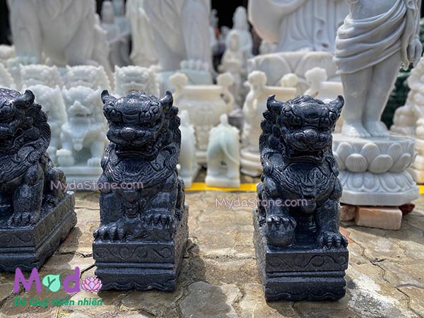 Tượng Kỳ Lân đá Cẩm Thạch Đen