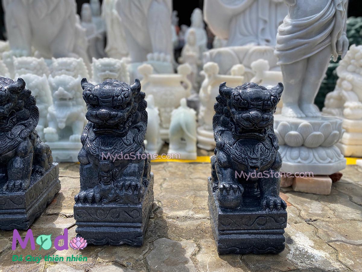 Tượng Kỳ Lân đá Cẩm Thạch Đen