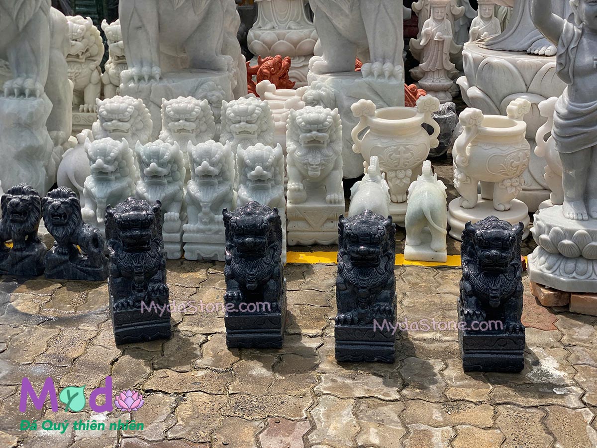 Tượng Kỳ Lân đá Cẩm Thạch Đen