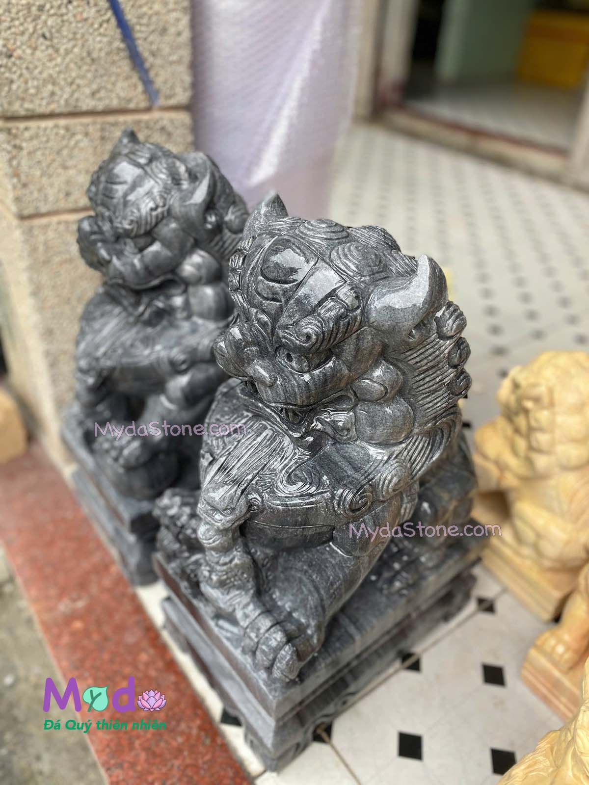 Tượng Kỳ Lân đá Cẩm Thạch Đen
