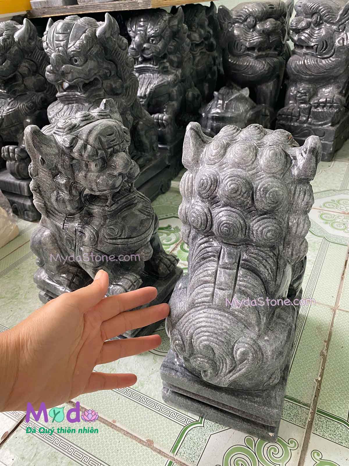 Tượng Kỳ Lân đá Cẩm Thạch Đen