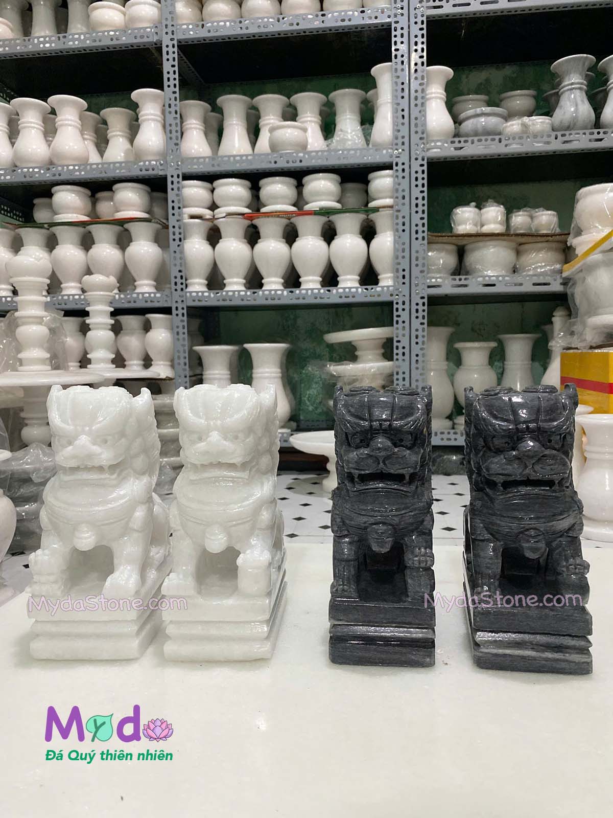Tượng Kỳ Lân đá Cẩm Thạch Đen